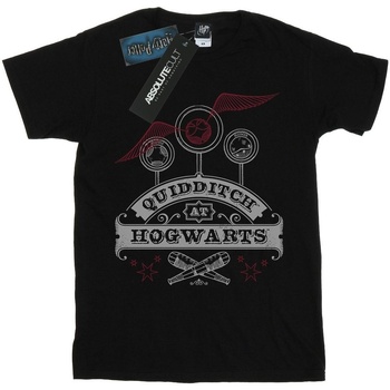 Abbigliamento Bambina T-shirts a maniche lunghe Harry Potter Quidditch At Hogwarts Nero