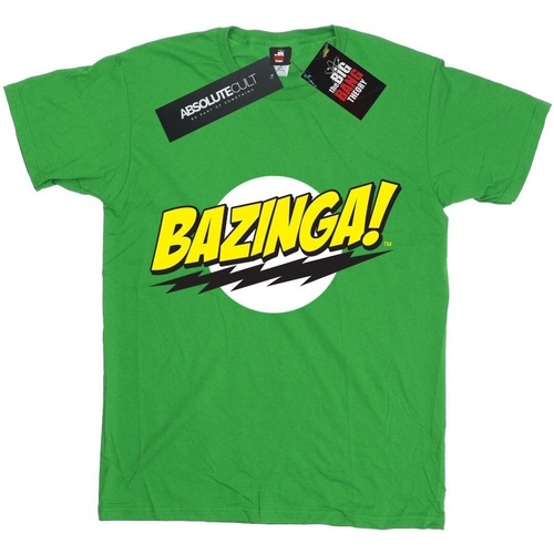 Abbigliamento Bambina T-shirts a maniche lunghe The Big Bang Theory Bazinga Verde