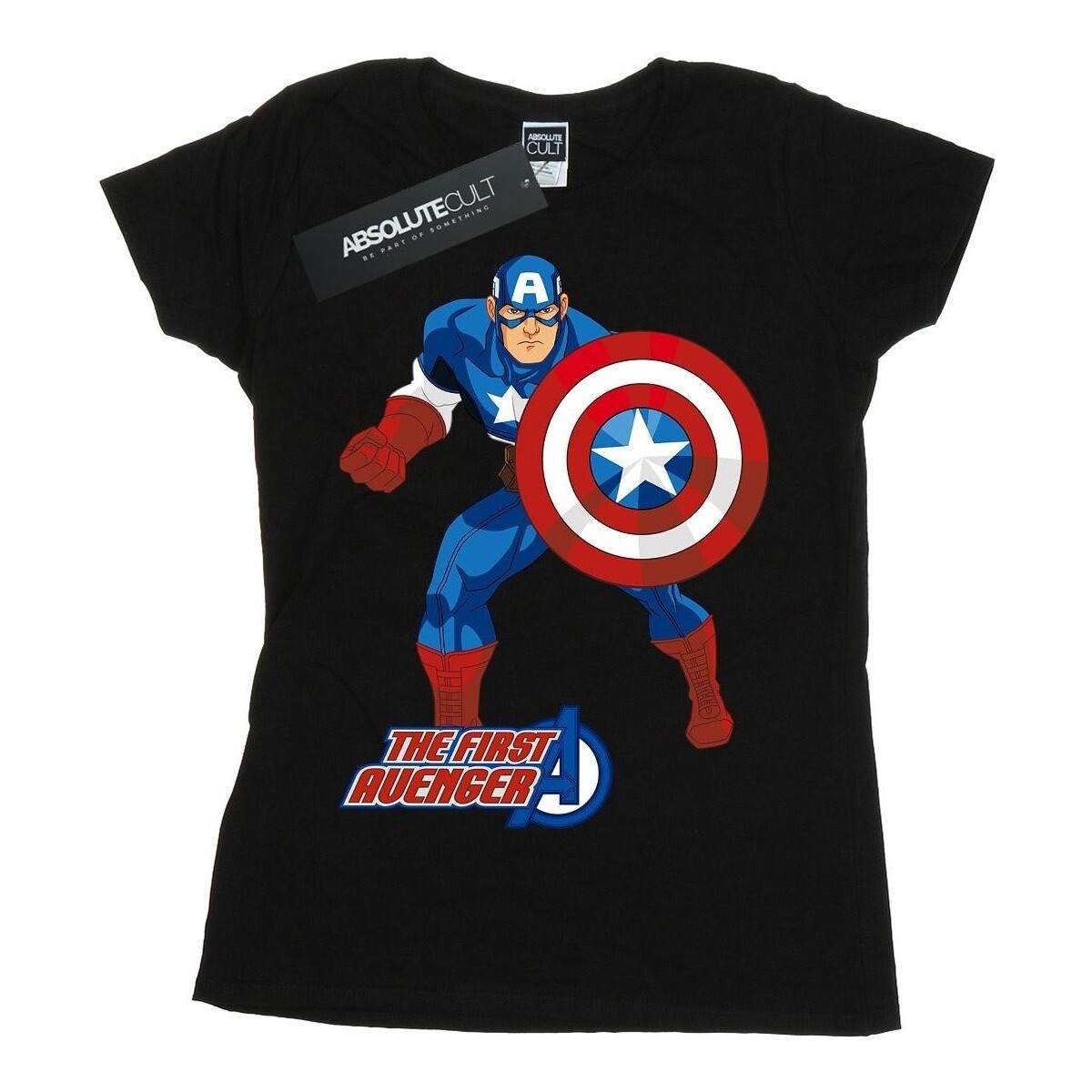 Abbigliamento Donna T-shirts a maniche lunghe Captain America The First Avenger Nero