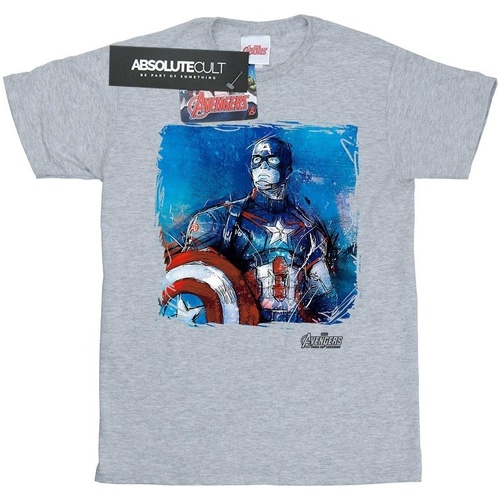 Abbigliamento Uomo T-shirts a maniche lunghe Captain America BI447 Grigio