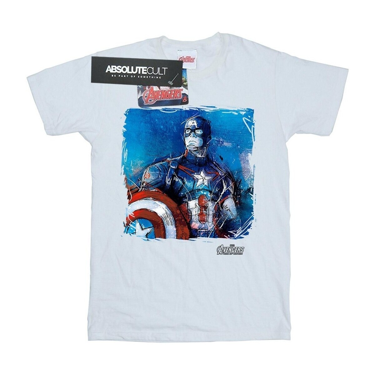 Abbigliamento Uomo T-shirts a maniche lunghe Captain America BI447 Bianco