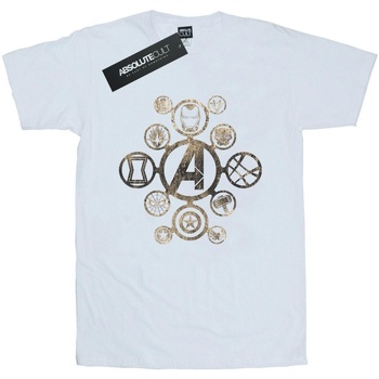 Abbigliamento Uomo T-shirts a maniche lunghe Avengers Infinity War  Bianco