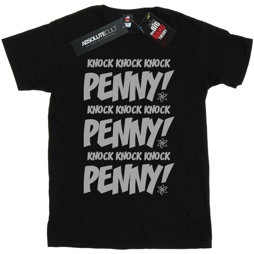 Abbigliamento Donna T-shirts a maniche lunghe The Big Bang Theory Knock Knock Penny Nero