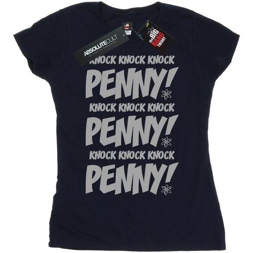 Abbigliamento Donna T-shirts a maniche lunghe The Big Bang Theory Knock Knock Penny Blu