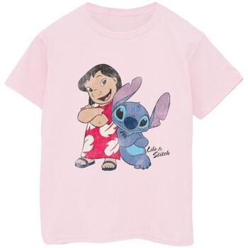 Abbigliamento Bambina T-shirts a maniche lunghe Lilo & Stitch Classic Rosso