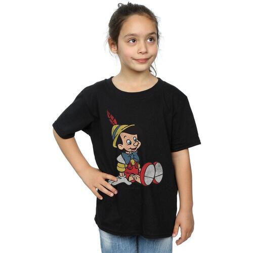 Abbigliamento Bambina T-shirts a maniche lunghe Pinocchio Classic Nero