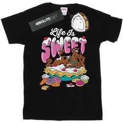 Abbigliamento Bambina T-shirts a maniche lunghe Scooby Doo Life Is Sweet Nero