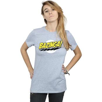 Abbigliamento Donna T-shirts a maniche lunghe The Big Bang Theory Bazinga Grigio