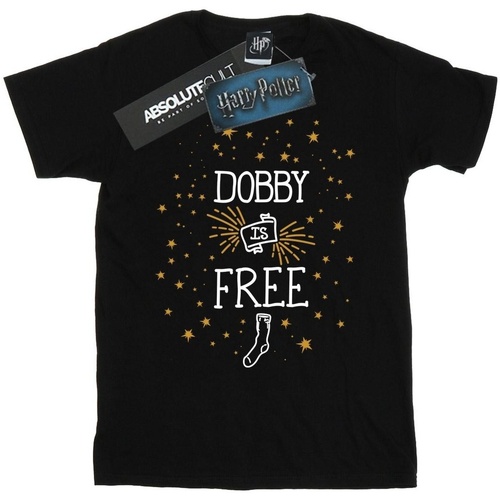 Abbigliamento Bambina T-shirts a maniche lunghe Harry Potter Dobby Is Free Nero
