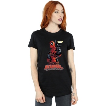Abbigliamento Donna T-shirts a maniche lunghe Deadpool Hey You Nero