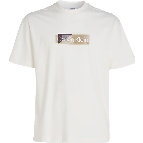 Abbigliamento Uomo T-shirt & Polo Calvin Klein Jeans Layered Gel Logo T-S Bianco