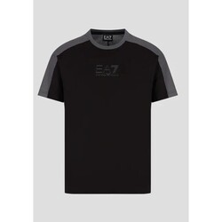 Abbigliamento Uomo T-shirt maniche corte Emporio Armani EA7 T-SHIRT GIROCOLLO BASICA IN COTONE TINTA UNITA 6RPT15PJ02Z Nero