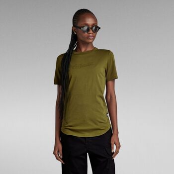 Abbigliamento Donna T-shirt & Polo G-Star Raw D24216-4107 AUTOGRAPH SLIM TOP-C744 DARL OLIVE Verde
