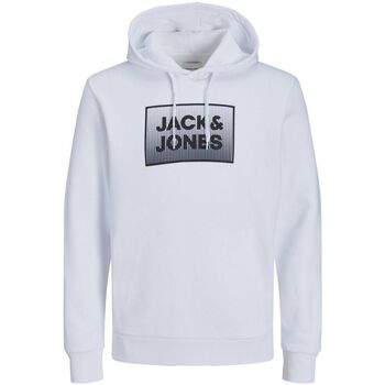 Abbigliamento Uomo Felpe Jack & Jones 12249326 STEEL-WHITE Bianco