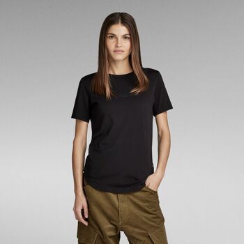 Abbigliamento Donna T-shirt & Polo G-Star Raw D24216-4107 AUTOGRAPH SLIM TOP-BLACK Nero