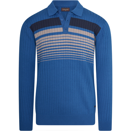 Abbigliamento Uomo Polo maniche lunghe Cappuccino Italia L/S Knit Polo Blu