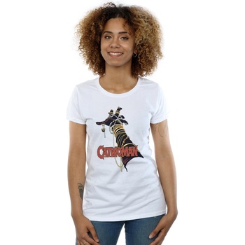 Abbigliamento Donna T-shirts a maniche lunghe Dc Comics Batman Catwoman Friday Bianco