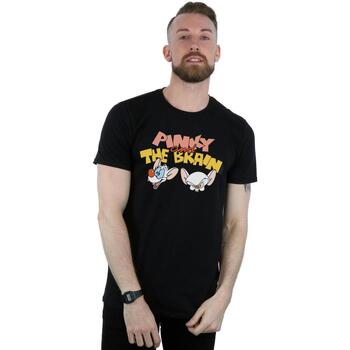 Abbigliamento Uomo T-shirts a maniche lunghe Animaniacs Pinky And The Brain Heads Nero