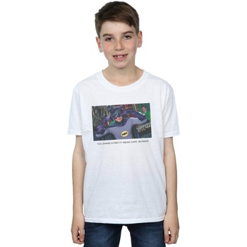 Abbigliamento Bambino T-shirt maniche corte Dc Comics Batman TV Series Mean Cape Bianco