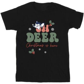 Abbigliamento Uomo T-shirts a maniche lunghe Disney Bambi Oh Deer Nero