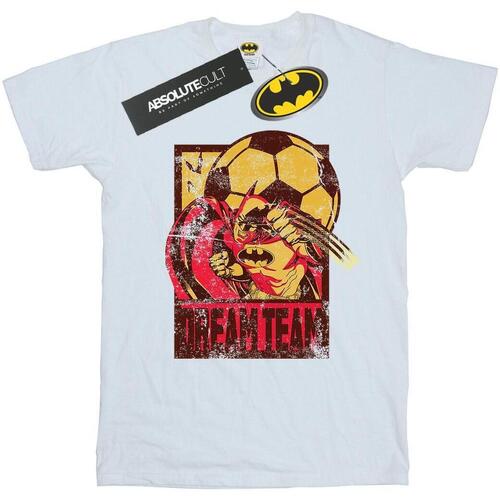 Abbigliamento Uomo T-shirts a maniche lunghe Dc Comics Batman Football Dream Team Bianco