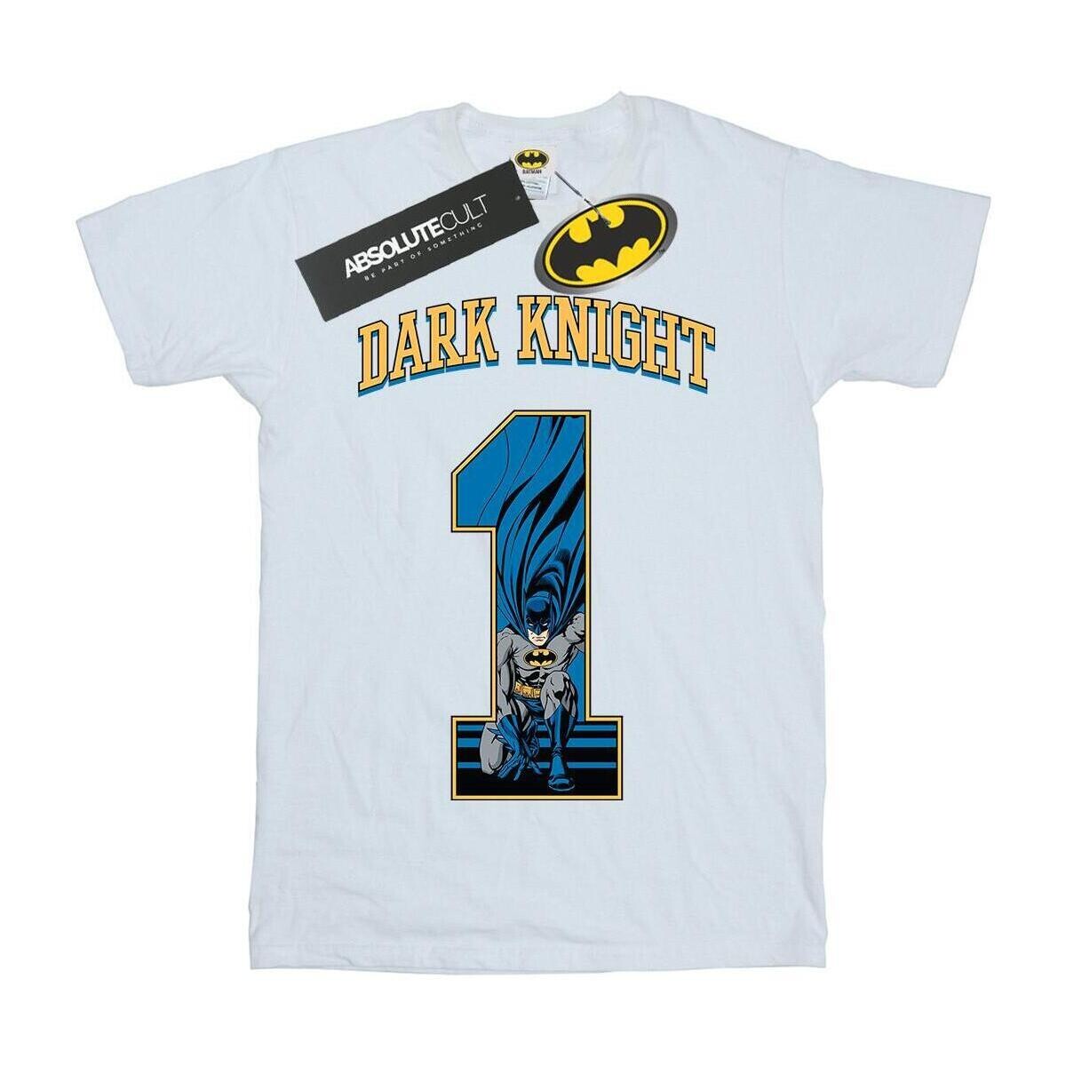 Abbigliamento Uomo T-shirts a maniche lunghe Dc Comics Batman Football Dark Knight Bianco
