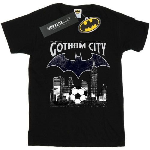 Abbigliamento Uomo T-shirts a maniche lunghe Dc Comics Batman Football Gotham City Nero