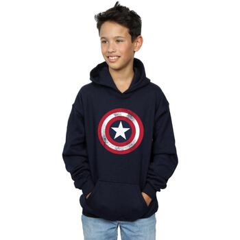 Abbigliamento Bambino Felpe Marvel Captain America Distressed Shield Blu