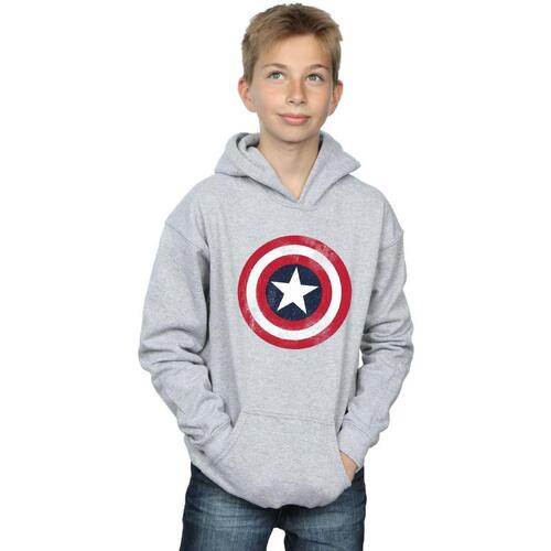 Abbigliamento Bambino Felpe Marvel Captain America Distressed Shield Grigio