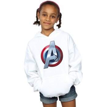 Abbigliamento Bambina Felpe Marvel Avengers 3D Logo Bianco
