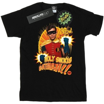 Abbigliamento Donna T-shirts a maniche lunghe Dc Comics Batman TV Series Holy Smokes Nero