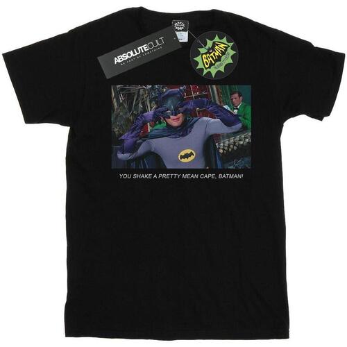 Abbigliamento Donna T-shirts a maniche lunghe Dc Comics Batman TV Series Mean Cape Nero