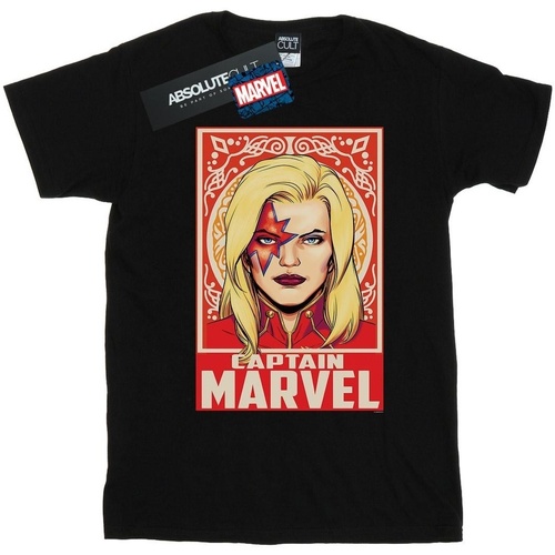 Abbigliamento Donna T-shirts a maniche lunghe Captain Marvel Ornament Nero