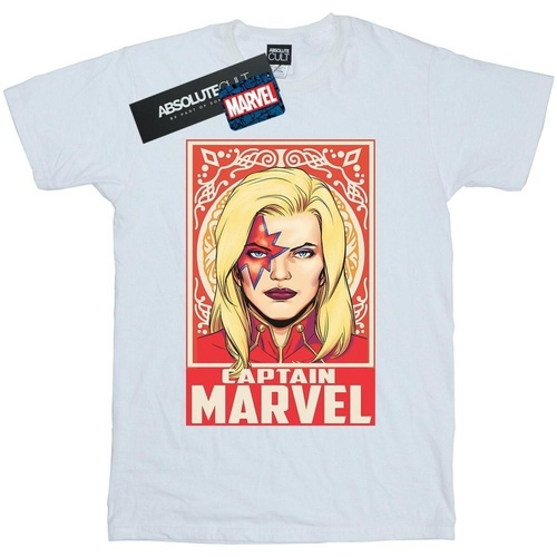 Abbigliamento Donna T-shirts a maniche lunghe Captain Marvel  Bianco