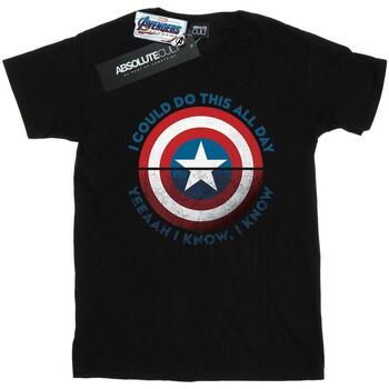 Abbigliamento Bambina T-shirts a maniche lunghe Marvel Avengers Endgame Do This All Day Nero