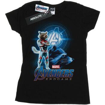 Abbigliamento Donna T-shirts a maniche lunghe Marvel Avengers Endgame Rocket Team Suit Nero