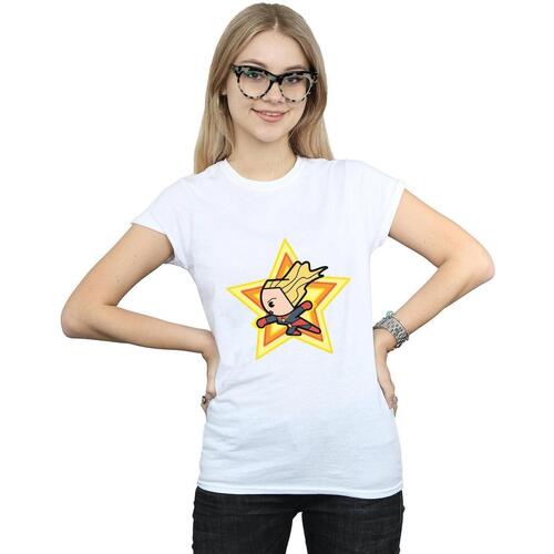 Abbigliamento Donna T-shirts a maniche lunghe Captain Marvel BI642 Bianco