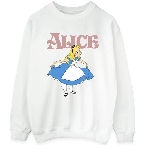 Abbigliamento Donna Felpe Disney Alice In Wonderland Take A Bow Bianco