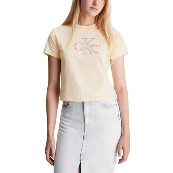 Abbigliamento Donna T-shirt & Polo Calvin Klein Jeans  Giallo