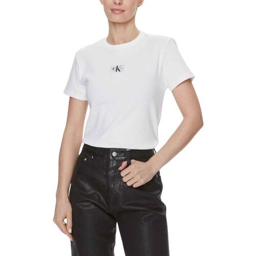 Abbigliamento Donna T-shirt & Polo Calvin Klein Jeans  Bianco
