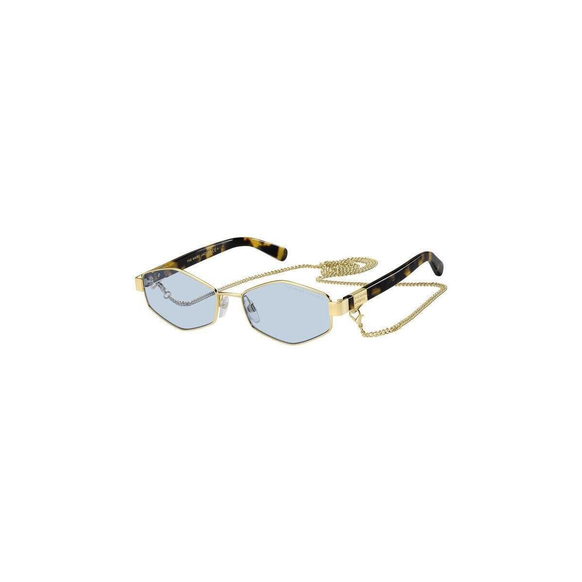 Orologi & Gioielli Donna Occhiali da sole Marc Jacobs MARC 496/S Occhiali da sole, Oro/Azzurro, 55 mm Oro