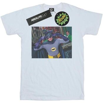 Abbigliamento Uomo T-shirts a maniche lunghe Dc Comics Batman TV Series Batdance Photo Bianco