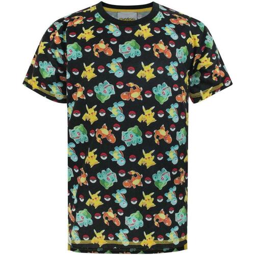 Abbigliamento Bambino T-shirts a maniche lunghe Pokemon Starters Nero