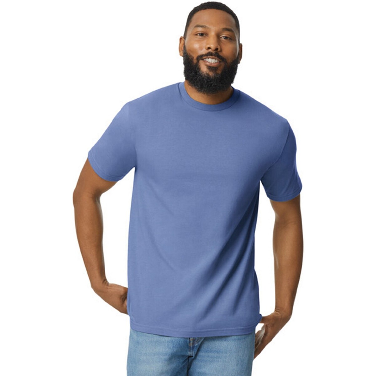 Abbigliamento T-shirts a maniche lunghe Gildan Softstyle Viola