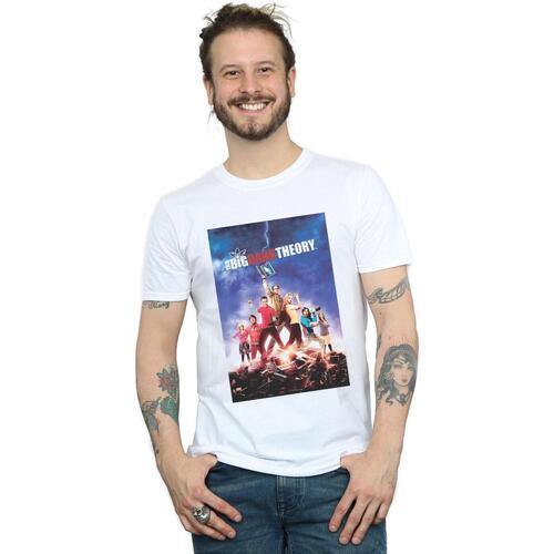 Abbigliamento Uomo T-shirts a maniche lunghe The Big Bang Theory Character Poster Bianco
