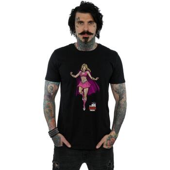 Abbigliamento Uomo T-shirts a maniche lunghe The Big Bang Theory Penny Superhero Nero