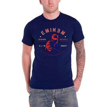 Abbigliamento T-shirts a maniche lunghe Eminem Detroit Blu