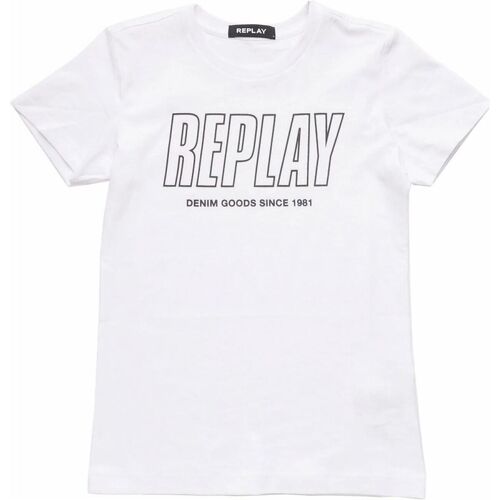 Abbigliamento Unisex bambino T-shirt & Polo Replay SB7308.020.2660-001 Bianco