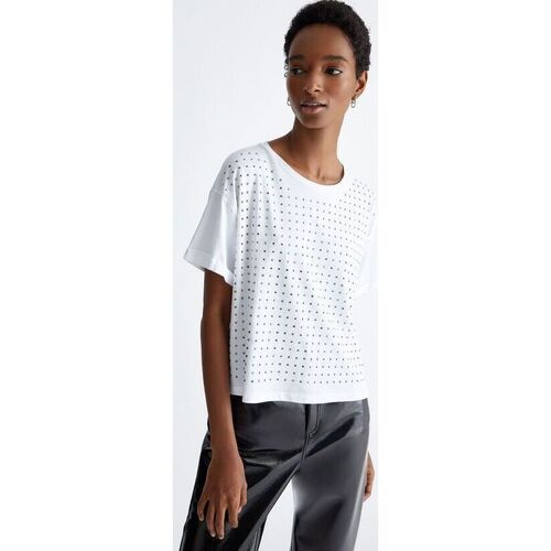 Abbigliamento Donna T-shirt & Polo Liu Jo WA4054 J4501-N9018 Bianco