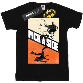 Abbigliamento Uomo T-shirts a maniche lunghe Dc Comics Batman Football Pick A Side Nero